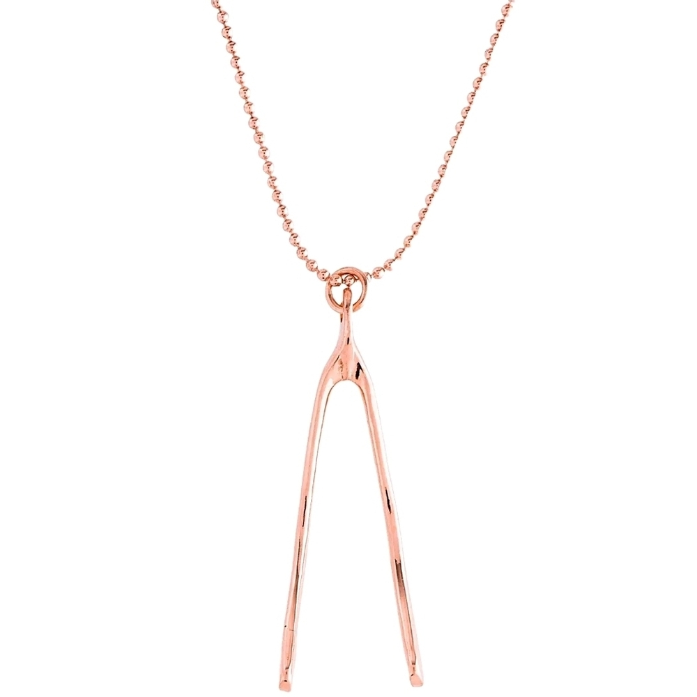 NWOT Marc By Marc Jacobs Rose Gold Wishbone Long Necklace Rare